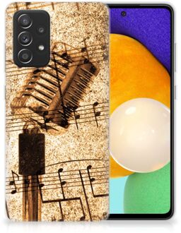 B2Ctelecom Telefoon Hoesje Samsung Galaxy A52 (5G/4G) Siliconen Hoesje met Naam Bladmuziek