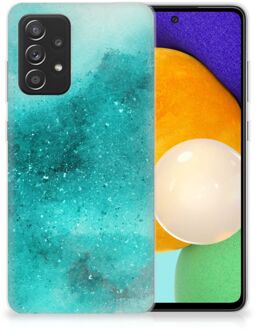 B2Ctelecom Telefoon Hoesje Samsung Galaxy A52 (5G/4G) Siliconen Hoesje Painting Blue