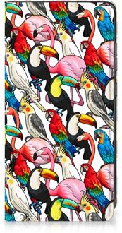 B2Ctelecom Telefoon Hoesje Samsung Galaxy A52 Bookcover Case Birds