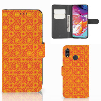 B2Ctelecom Telefoon Hoesje Samsung Galaxy A70 Batik Orange