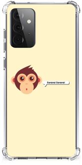 B2Ctelecom Telefoon Hoesje Samsung Galaxy A72 4G/5G Backcase Siliconen Hoesje met transparante rand Aap