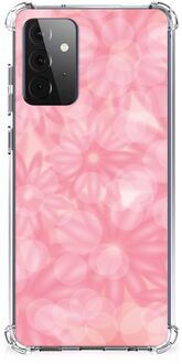 B2Ctelecom Telefoon Hoesje Samsung Galaxy A72 4G/5G Case Anti-shock met transparante rand Lente Bloemen