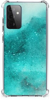 B2Ctelecom Telefoon Hoesje Samsung Galaxy A72 4G/5G Case Anti-shock met transparante rand Painting Blue