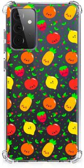 B2Ctelecom Telefoon Hoesje Samsung Galaxy A72 4G/5G Case met transparante rand Fruits