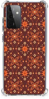 B2Ctelecom Telefoon Hoesje Samsung Galaxy A72 4G/5G GSM Hoesje met transparante rand Batik Brown