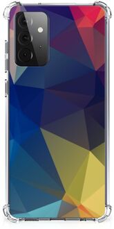 B2Ctelecom Telefoon Hoesje Samsung Galaxy A72 4G/5G Hoesje maken met transparante rand Polygon Dark