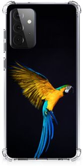 B2Ctelecom Telefoon Hoesje Samsung Galaxy A72 4G/5G TPU Siliconen Hoesje met transparante rand Papegaai