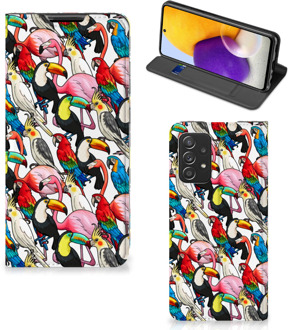 B2Ctelecom Telefoon Hoesje Samsung Galaxy A72 (5G/4G) Bookcover Case Birds