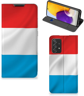 B2Ctelecom Telefoon Hoesje Samsung Galaxy A72 (5G/4G) Flip Cover Luxemburgse Vlag