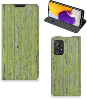 B2Ctelecom Telefoon Hoesje Samsung Galaxy A72 (5G/4G) Wallet Case Green Wood