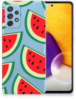 B2Ctelecom Telefoon Hoesje Samsung Galaxy A72 Hoesje Bumper Doorzichtig Watermelons