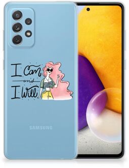 B2Ctelecom Telefoon Hoesje Samsung Galaxy A72 Hoesje met Tekst i Can