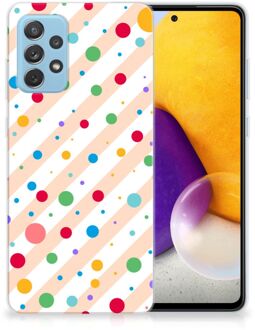 B2Ctelecom Telefoon Hoesje Samsung Galaxy A72 Leuk TPU Back Cover Dots