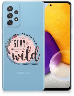 B2Ctelecom Telefoon Hoesje Samsung Galaxy A72 Siliconen Back Cover Transparant Boho Stay Wild