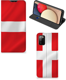 B2Ctelecom Telefoon Hoesje Samsung Galaxy M02s | A02s Book Case Deense Vlag