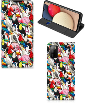 B2Ctelecom Telefoon Hoesje Samsung Galaxy M02s | A02s Bookcover Case Birds