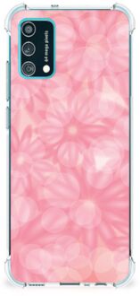 B2Ctelecom Telefoon Hoesje Samsung Galaxy M02s | A02s Case Anti-shock met transparante rand Lente Bloemen