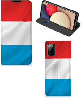 B2Ctelecom Telefoon Hoesje Samsung Galaxy M02s | A02s Flip Cover Luxemburgse Vlag