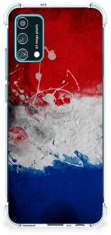 B2Ctelecom Telefoon Hoesje Samsung Galaxy M02s | A02s Leuk Hoesje met transparante rand Nederlandse Vlag