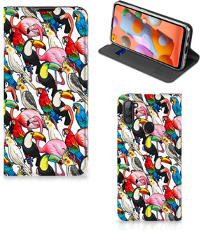 B2Ctelecom Telefoon Hoesje Samsung Galaxy M11 | A11 Bookcover Case Birds