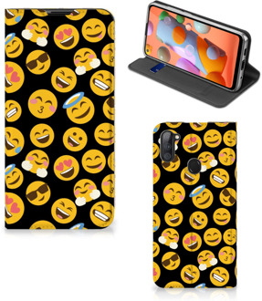 B2Ctelecom Telefoon Hoesje Samsung Galaxy M11 | A11 Flip Cover Emoji