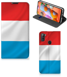 B2Ctelecom Telefoon Hoesje Samsung Galaxy M11 | A11 Flip Cover Luxemburgse Vlag