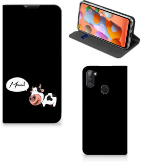 B2Ctelecom Telefoon Hoesje Samsung Galaxy M11 | A11 Flipcover Cow Gepersonaliseerd Cadeau