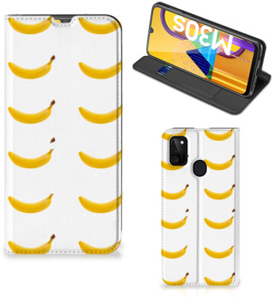 B2Ctelecom Telefoon Hoesje Samsung Galaxy M21 Flip Cover Banana