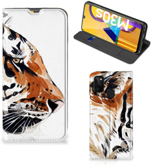 B2Ctelecom Telefoon Hoesje Samsung Galaxy M21 Hoesje met Tekst Tiger