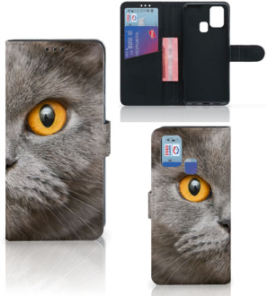 B2Ctelecom Telefoon Hoesje Samsung Galaxy M31 Book Case Britse Korthaar