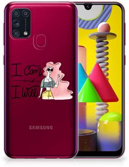 B2Ctelecom Telefoon Hoesje Samsung Galaxy M31 Hoesje met Tekst i Can