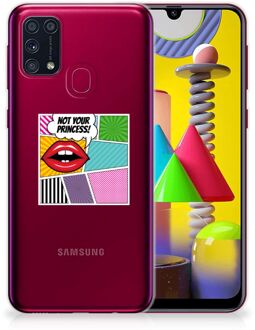 B2Ctelecom Telefoon Hoesje Samsung Galaxy M31 Silicone Back Case Popart Princess