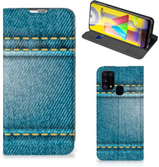 B2Ctelecom Telefoon Hoesje Samsung Galaxy M31 Wallet Case Jeans