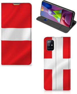 B2Ctelecom Telefoon Hoesje Samsung Galaxy M51 Book Case Deense Vlag