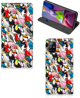 B2Ctelecom Telefoon Hoesje Samsung Galaxy M51 Bookcover Case Birds