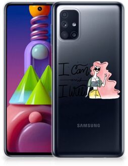 B2Ctelecom Telefoon Hoesje Samsung Galaxy M51 Hoesje met Tekst i Can