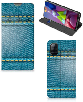 B2Ctelecom Telefoon Hoesje Samsung Galaxy M51 Wallet Case Jeans