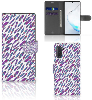 B2Ctelecom Telefoon Hoesje Samsung Galaxy Note 10 Feathers Color