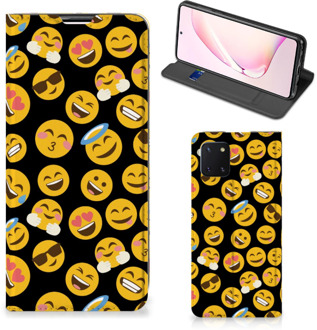 B2Ctelecom Telefoon Hoesje Samsung Galaxy Note 10 Lite Flip Cover Emoji