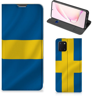 B2Ctelecom Telefoon Hoesje Samsung Galaxy Note 10 Lite Flipcase Zweedse Vlag