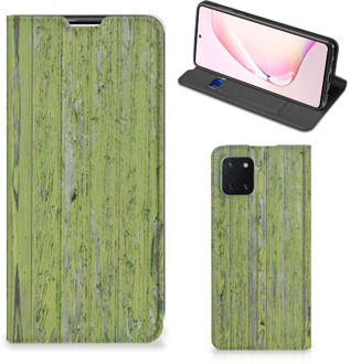 B2Ctelecom Telefoon Hoesje Samsung Galaxy Note 10 Lite Wallet Case Green Wood