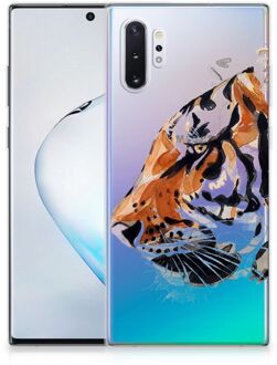 B2Ctelecom Telefoon hoesje Samsung Galaxy Note 10 Plus Watercolor Tiger