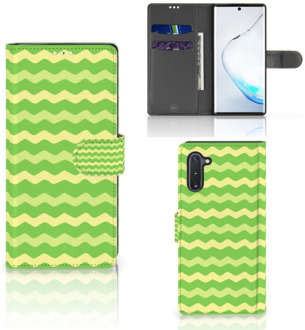 B2Ctelecom Telefoon Hoesje Samsung Galaxy Note 10 Waves Green