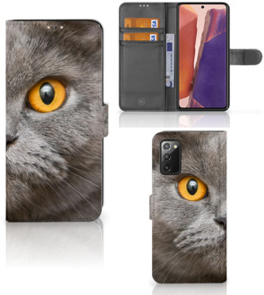 B2Ctelecom Telefoon Hoesje Samsung Galaxy Note 20 Book Case Britse Korthaar