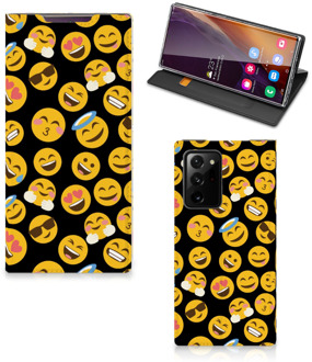 B2Ctelecom Telefoon Hoesje Samsung Galaxy Note 20 Ultra Flip Cover Emoji