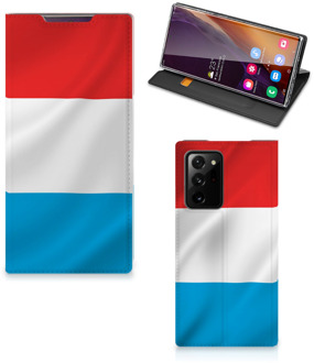 B2Ctelecom Telefoon Hoesje Samsung Galaxy Note 20 Ultra Flip Cover Luxemburgse Vlag