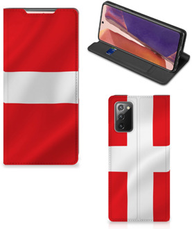 B2Ctelecom Telefoon Hoesje Samsung Galaxy Note20 Book Case Deense Vlag