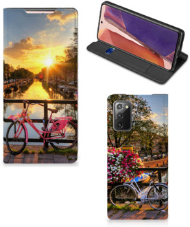 B2Ctelecom Telefoon Hoesje Samsung Galaxy Note20 Bookcase Amsterdamse Grachten