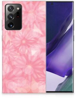 B2Ctelecom Telefoon Hoesje Samsung Galaxy Note20 Ultra Silicone Back Case Lente Bloemen