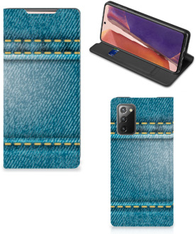 B2Ctelecom Telefoon Hoesje Samsung Galaxy Note20 Wallet Case Jeans